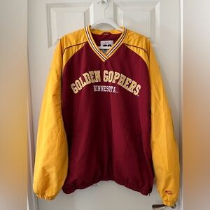 Vintage Men’s 58 Sports Minnesota Gophers V-Neck windbreaker coat side zip s XL